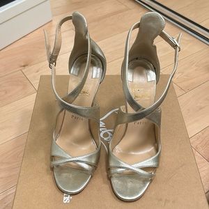 Good condition CHRISTIAN LOUBOUTIN GOLD HEELS SIZE 38